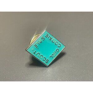 Retired GIRL SCOUT COOKIE PIN - 2013 - Turquoise GSUSA uniform